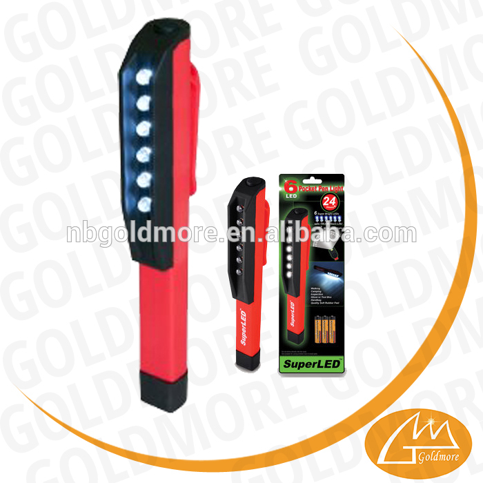 GOLDMORE1 AAA Battery Operated Inspection Magnetic Working Pen Torch With Clip