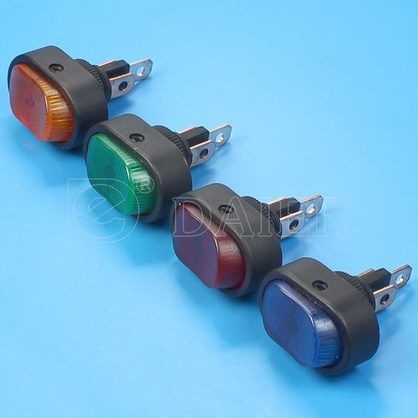 ASW-20D-3 20A SPST 3Pin ON OFF Rocker Auto Lock Switches With Lamp