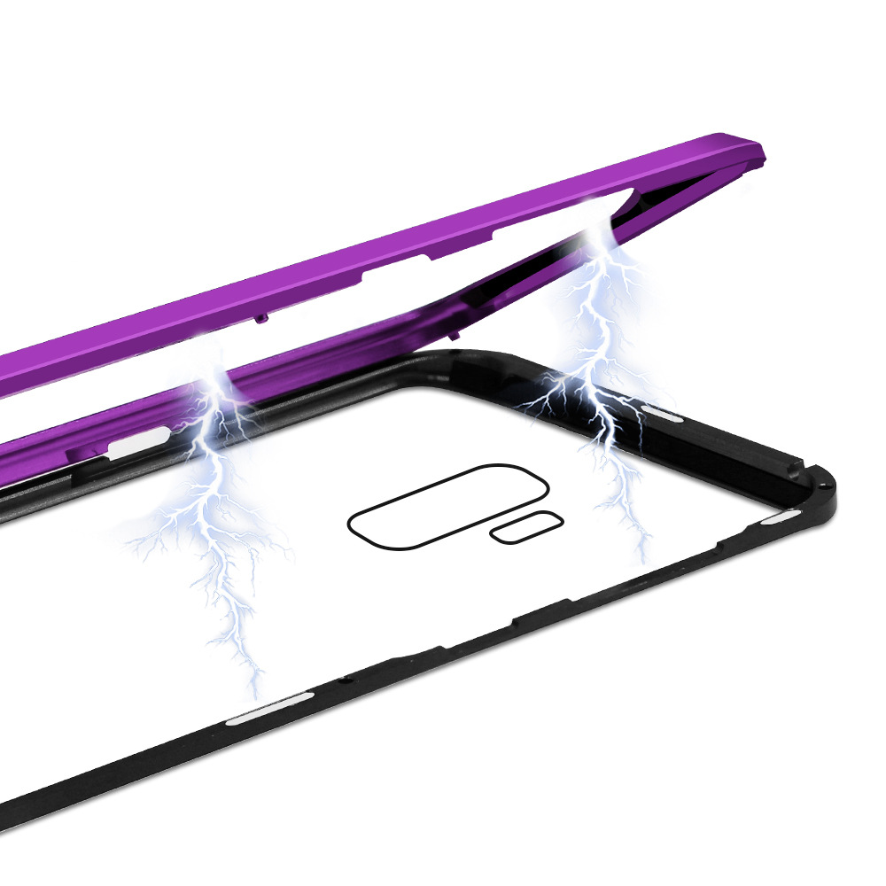 Metal frame 6D glass flip cover drop  Magnetic phone case For Samsung Galaxy S8 S9 Note 8 9