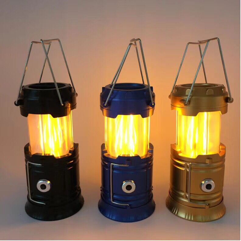 ABS telescopic camping lantern, solar camping light, camping light with mobile phone charging