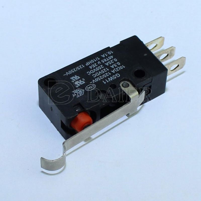 3 Pin SPDT Micro Switch 10A 250V 5e4 Waterproof With Arc Lever