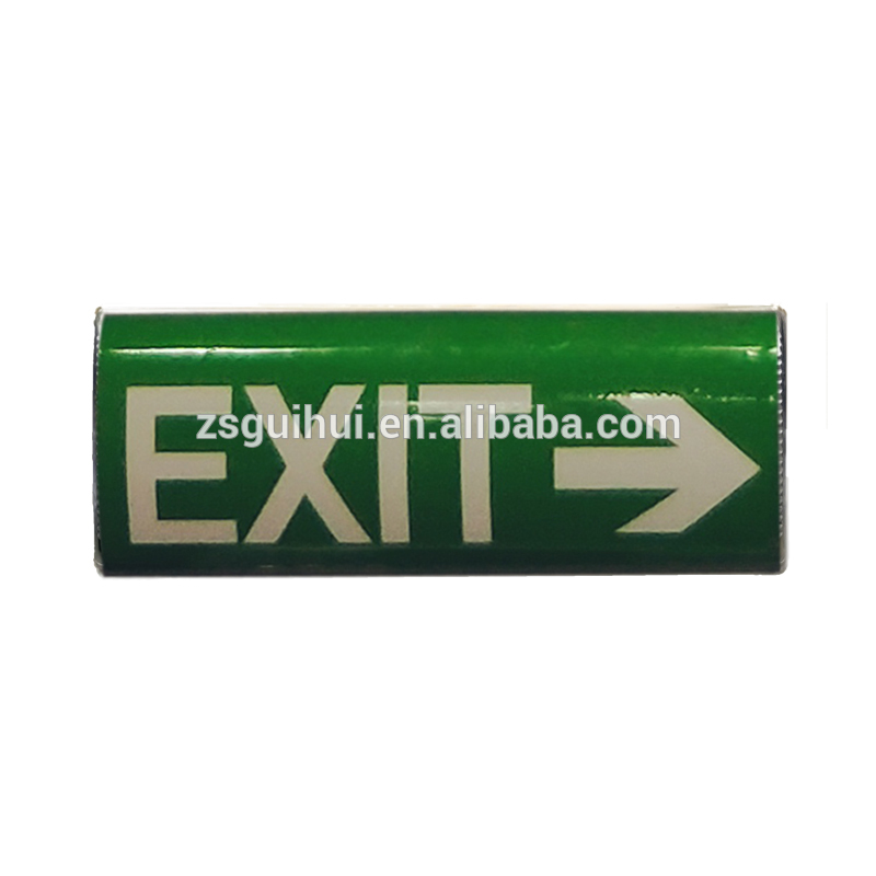 High quality 4w 7w double or single sided led indoor emergency exit board light sign with green light 220V