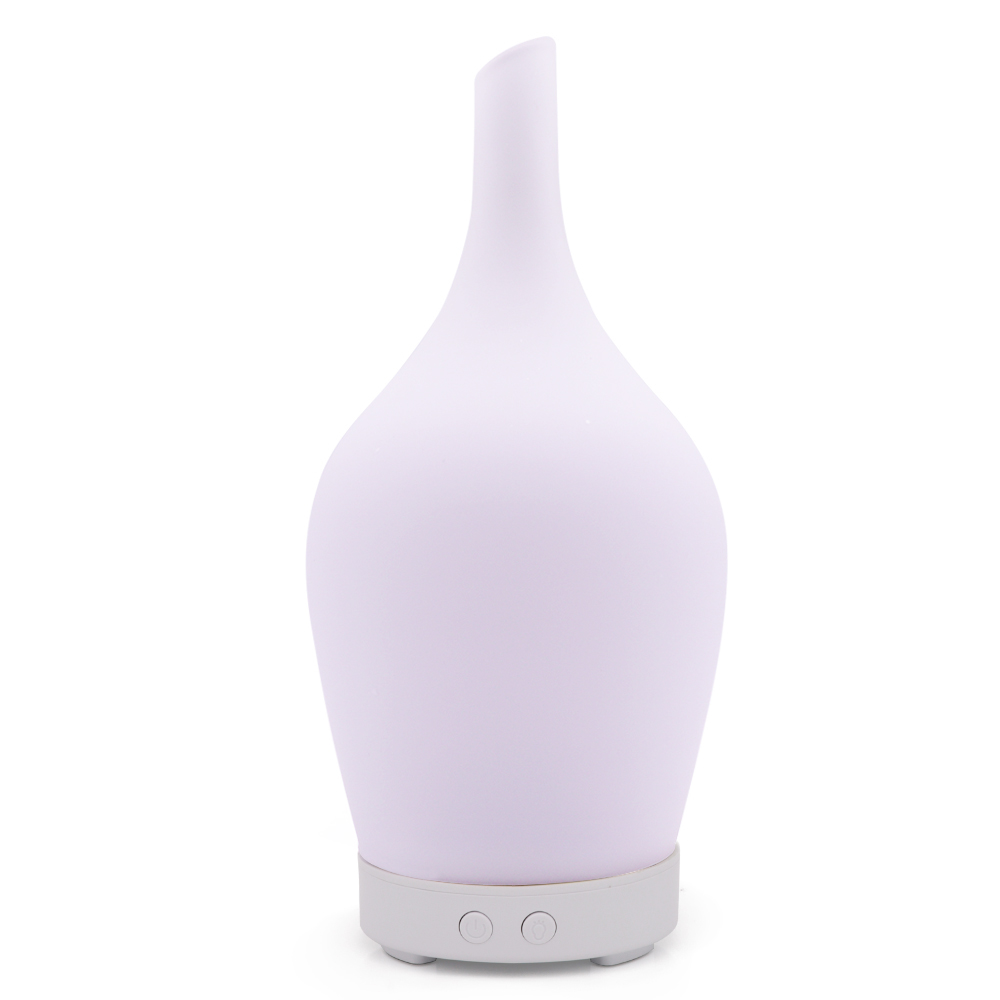 7 Color Changing White Jade Glass 100ml Ultrasonic essential oil diffuser natural ways to relieve stress, best gifts for ladies