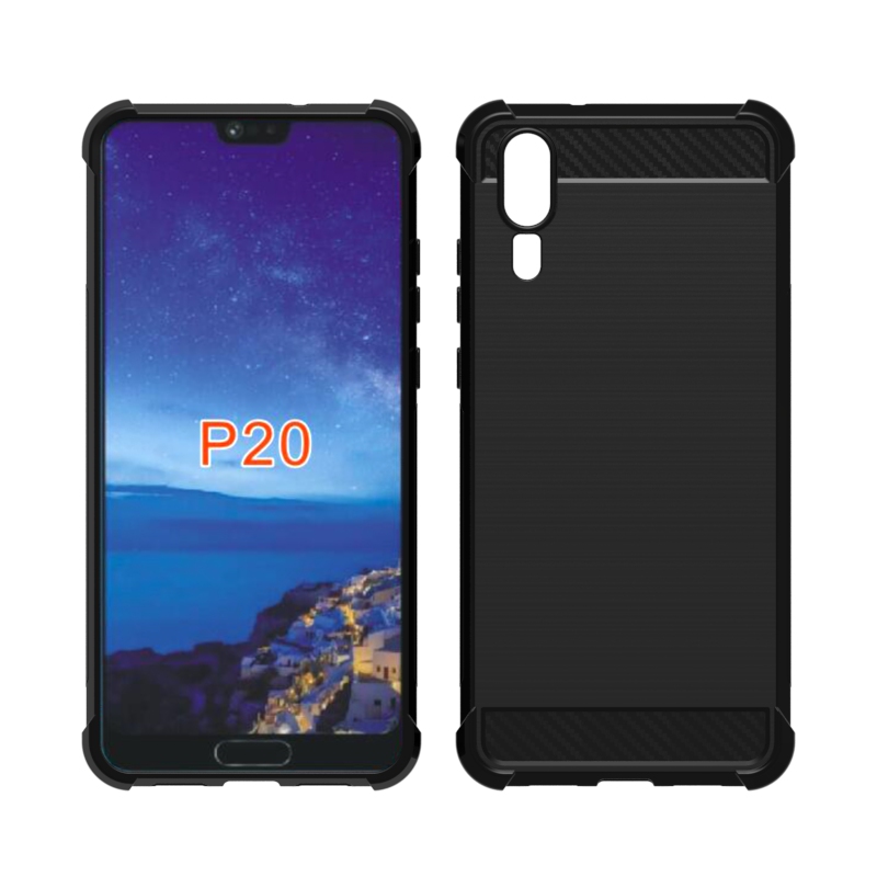 Carbon Fiber Soft Tpu case for Huawei P20