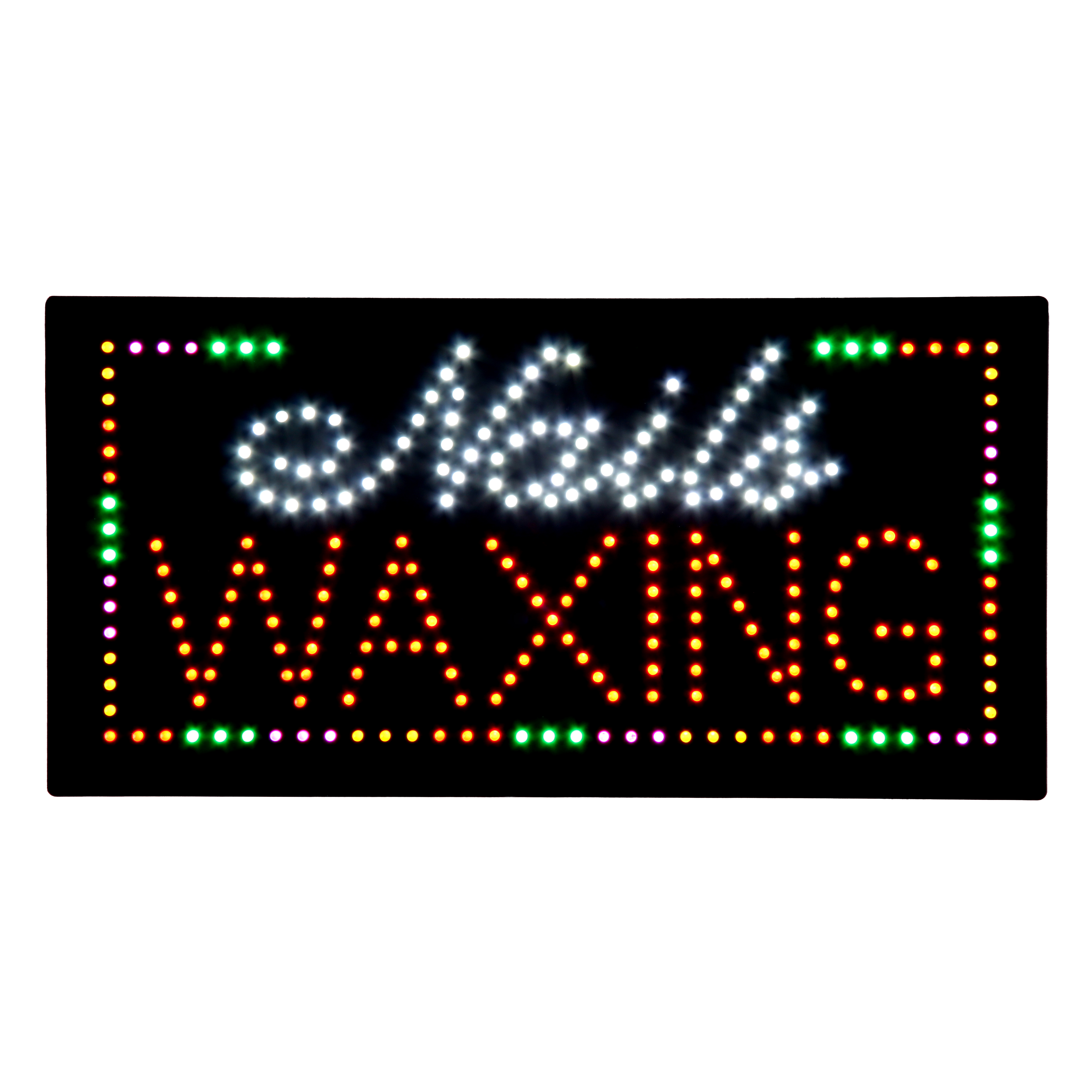 9*19'' Nails Waxing LED Open Sign, Super Bright Eye Catching Advertising Display Board for Nails Salon, Waxing Shop