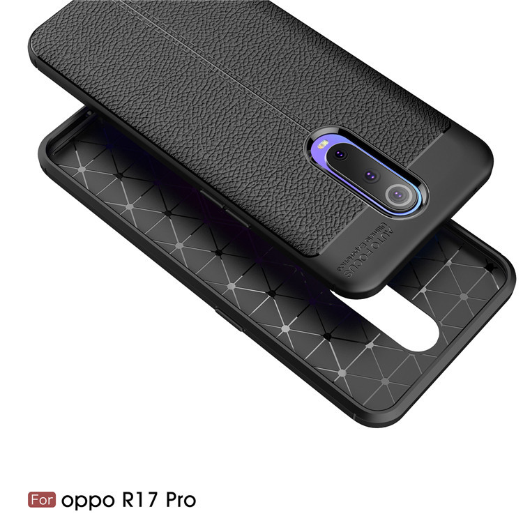 New Design Carbon Fiber Lichee Pattern For OPP O R17 Pro Soft TPU Case