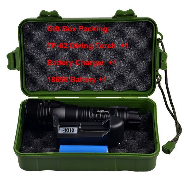 Best waterproof IP68 365~365nm uv Torch Blacklight UV diving led flashlight