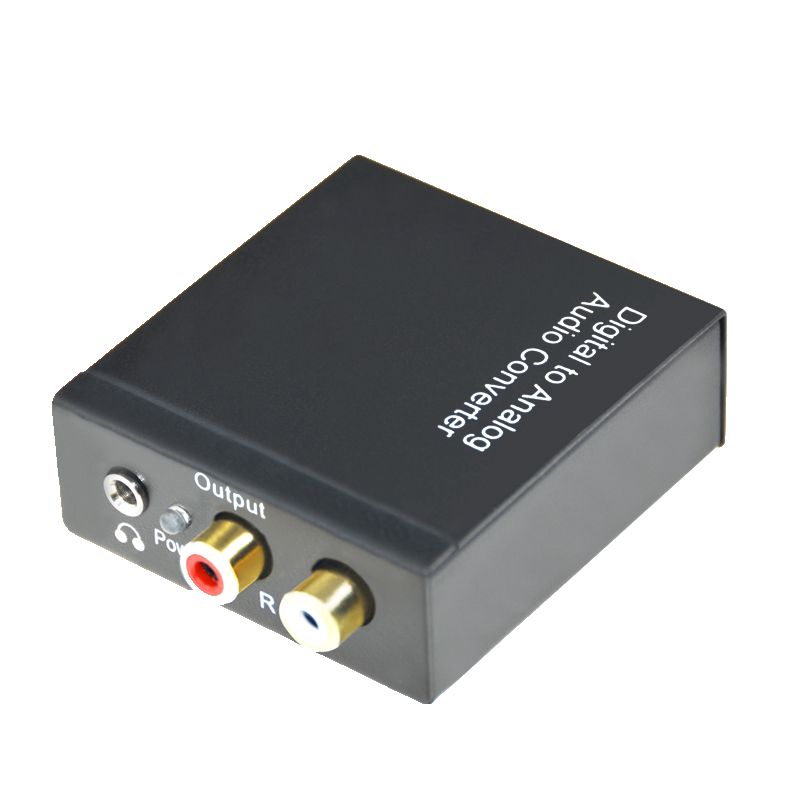 Digital to Analog Audio Converter Adapter Digital Optical Fiber Coaxial RCA Toslink Signal to Analog Audio Home Theater for DVD