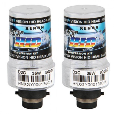 Pair 8000K D2C HID enon Replacement Light Bulbs Headlight