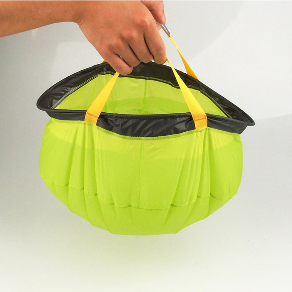 NEW 10L Outdoor Foldable Nylon Water Washbasin Portable Wash Bag Quick Dry Camping Picnic Foot Bath Green/Blue