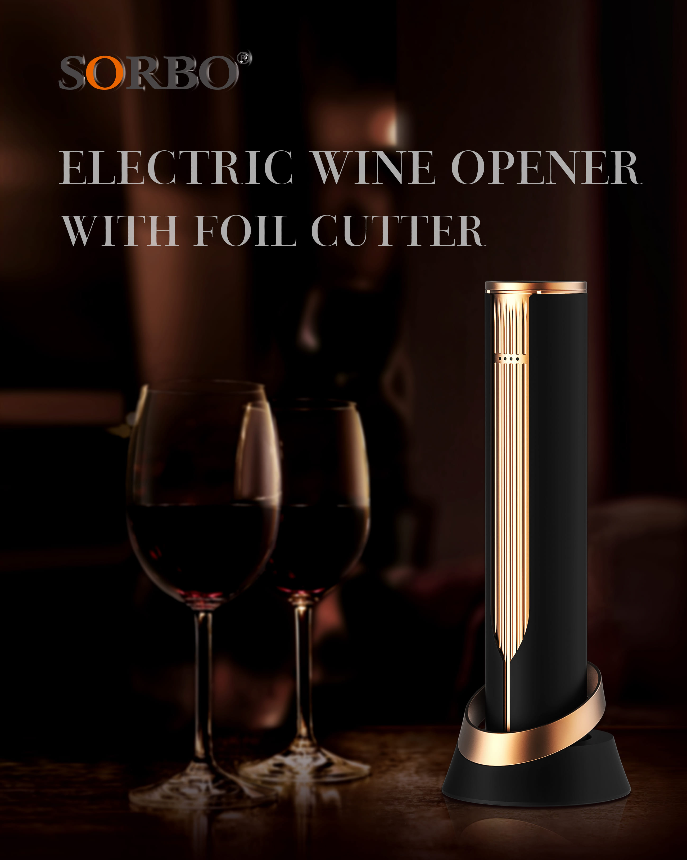 SORBO 2 In 1 Rechargeable Electric Automatic Wine Opener