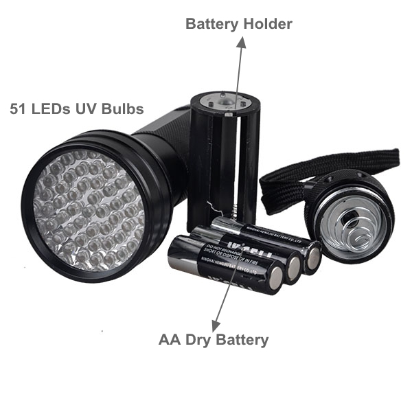395nm 51 UV Lamp Ultra Violet Scorpion UV Flashlight