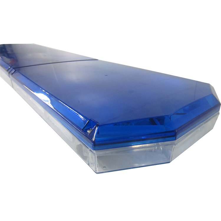 High power full size blue led ambulance strobe warning light bar with siren