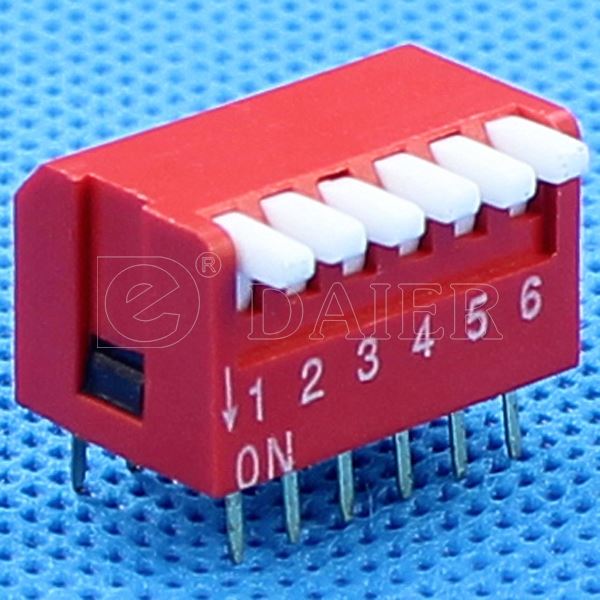 Electrical 2.54MM Piano Type Dip Switch