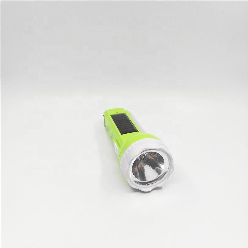 Portable solar led flashlight torch cheap plastic solar led torch