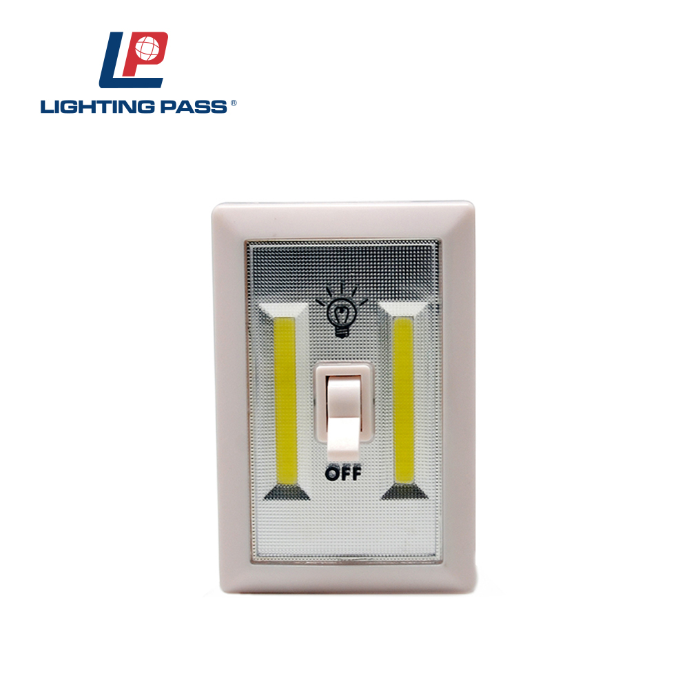 Battery Operated Wireless Light Switch Night Light Using COB LED Technology perfect for Baby Nursery, Hallways, Bedrooms, Closet