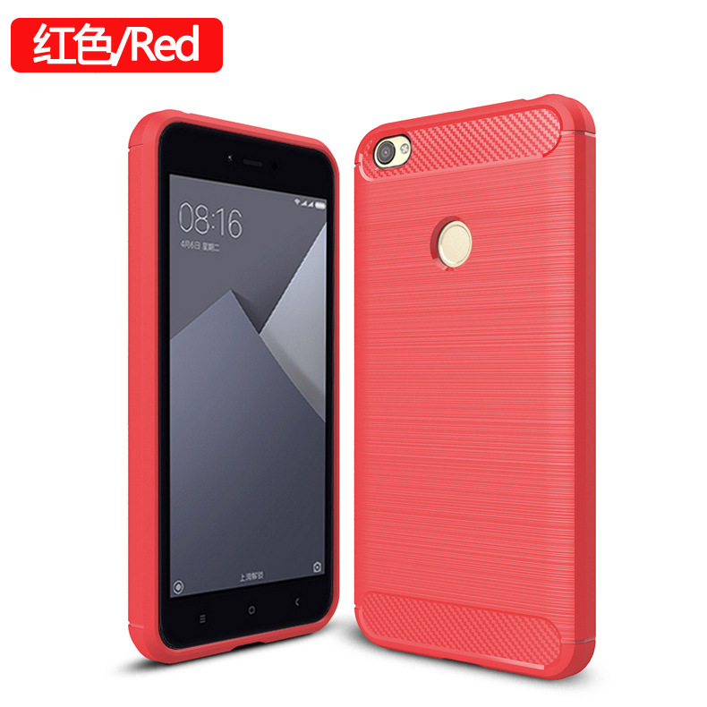 2017 New Arrival Carbon Fiber Tpu case for xiaomi redmi Y1 brushed tpu soft cover for xiaomi redmi Y1