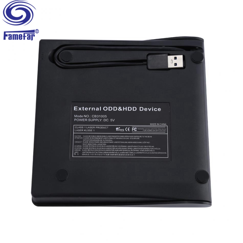 China Manufactory external dvd drive Portable Slim DVDROM DVDRW Burner Writer