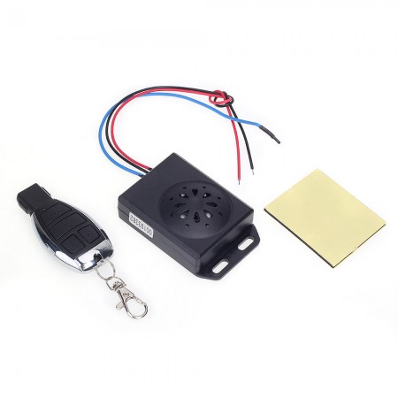 Motorcycle Anti-theft Security Alarm System with Remote Control DC 12V Black