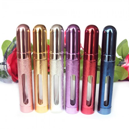Mini Portable Refillable Perfume Atomizer Travel Spray Bottle Metal 8ml Empty