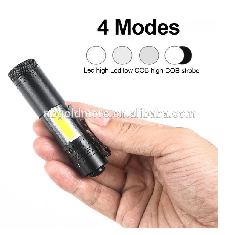 Goldmore3 Mini High Power Aluminum Alloy 10W T6 LED Tactical COB Flashlight torch With Lanyard