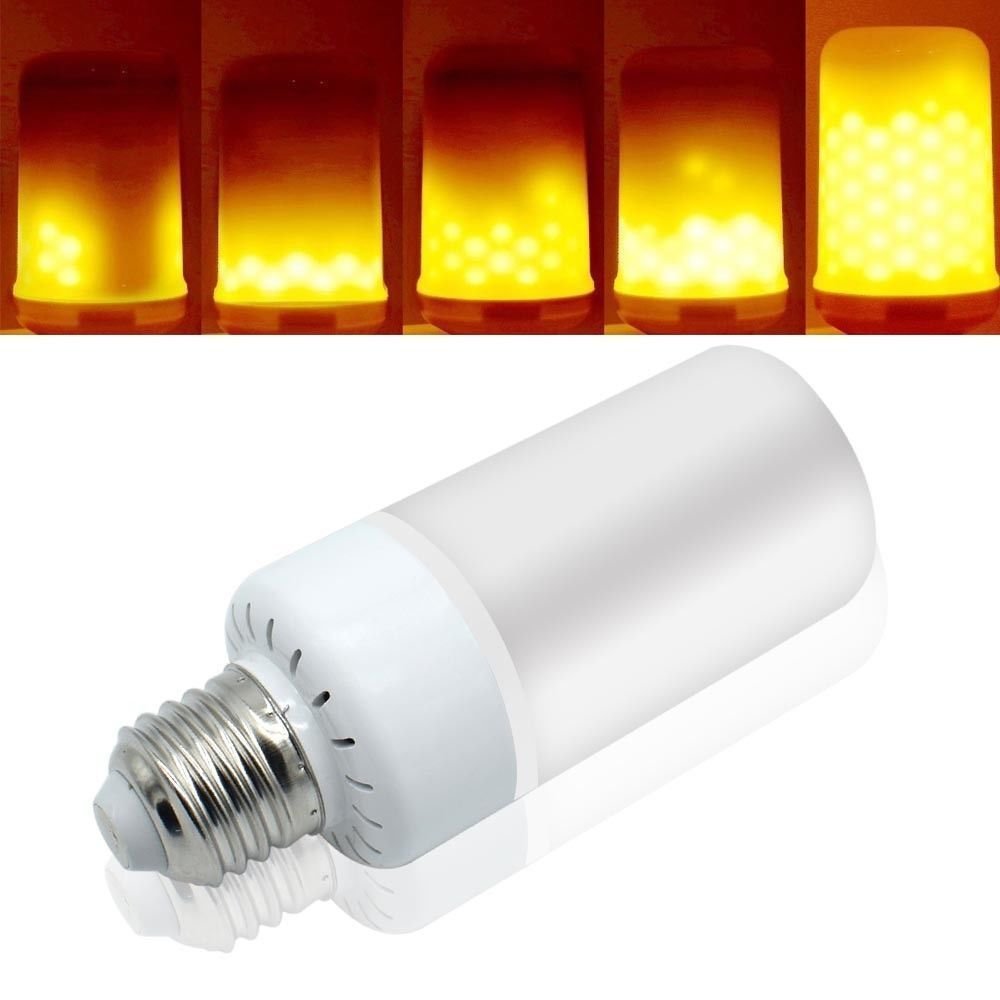 E26 LED Flickering Flame Lamp,LED Flame Effect Light Bulb, 96pcs 2835 LED Beads Simulated Decorative Atmosphere Light