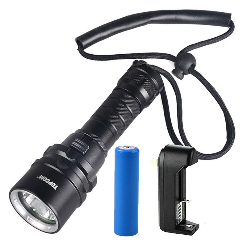 High Power LED Super Ray Flashlight High Quality Flashlight Durable Diving Underwater 100m LED Dive Light