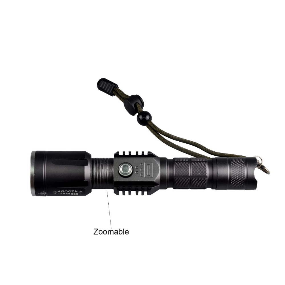 Multi-function 4 Modes G700 Zoomable Waterproof XM-L U2 USB LED Rechargeable Torch
