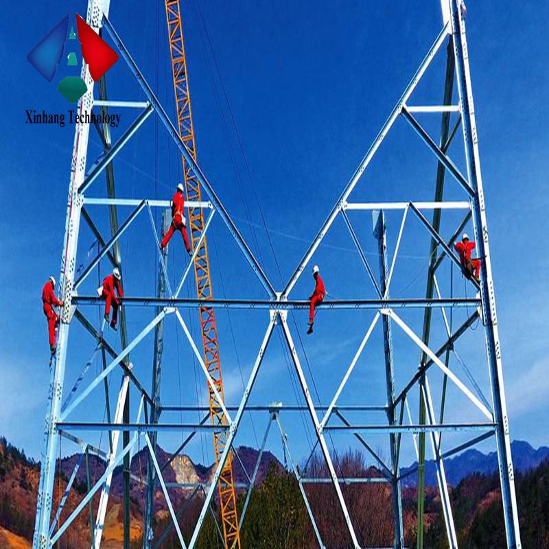 tubular or angular type monopole electrical power 230kv transmission line towers 132kv galvanized pole price