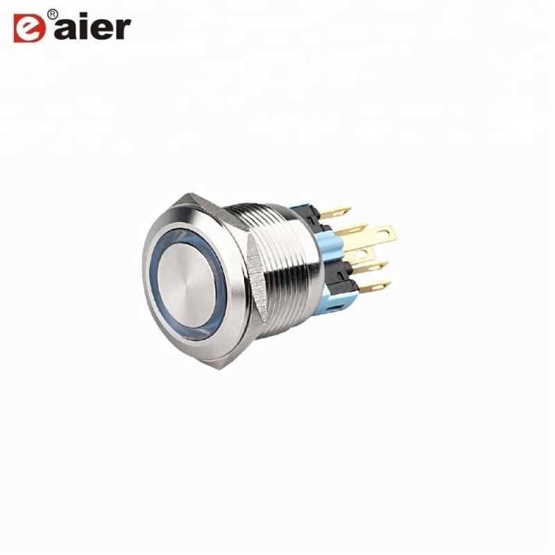 Small Round Mounting Hole Led Metal Push Button Switch