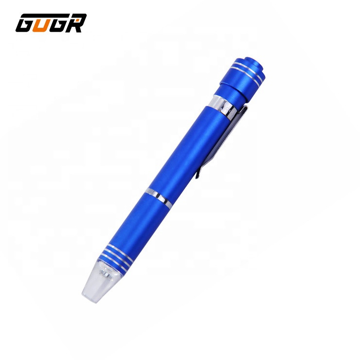 Factory Personalized Aluminum Promotional Pen Mini Flashlight With Screwdriver LED Pen Light Multi-function Flashlight