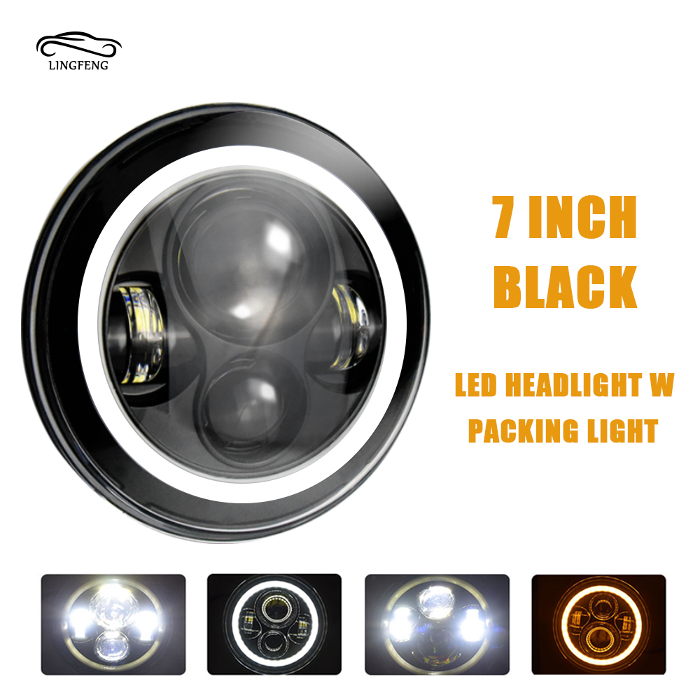 wholesale 7 inch 360 light sealed beam h4 motorcycle led round headlight