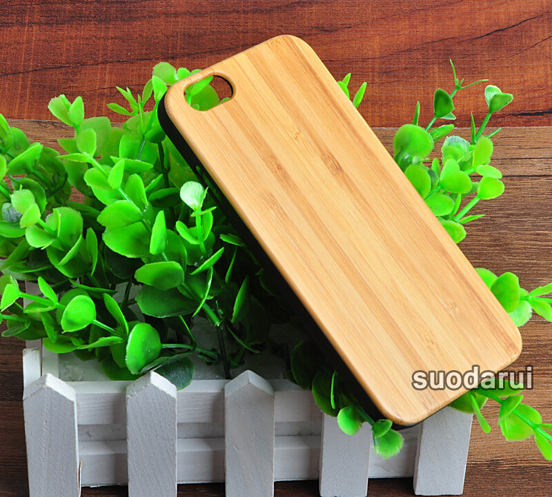 Wood And Hard PC Back Cover For iPhone 6 plus Bamboo Phone Case