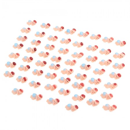60pcs Blue Baby Shower Party Plastic Born Game Cake Tableware Decoration Hot New