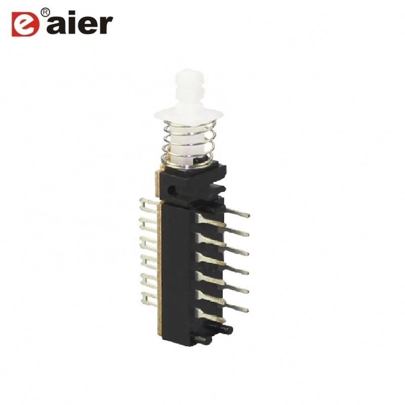 ON ON 12Pins Latching DP4T Push Switch
