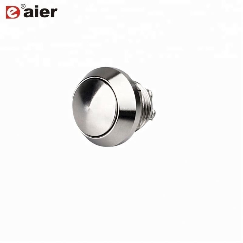 12mm Dome Button 2Pin SPST Momentary Metal Waterproof Switches For Motorcycles