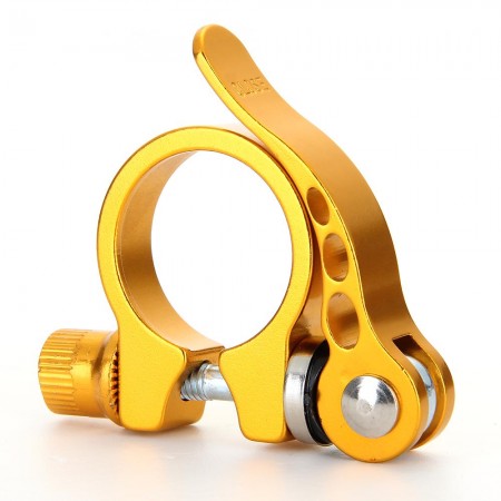 Bike Bicycle Quick Release Seat Post Seatpost Clamp Aluminium Alloy Gold