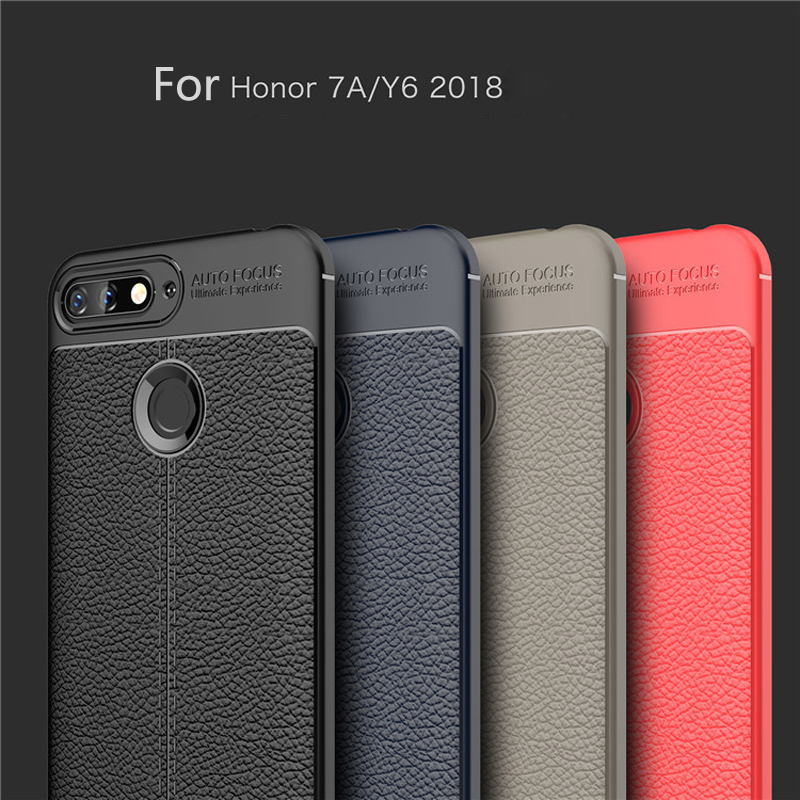 New Design Carbon Fiber Lichee Pattern For Huawei honor 7A Soft TPU Case For Huawei honor 7A