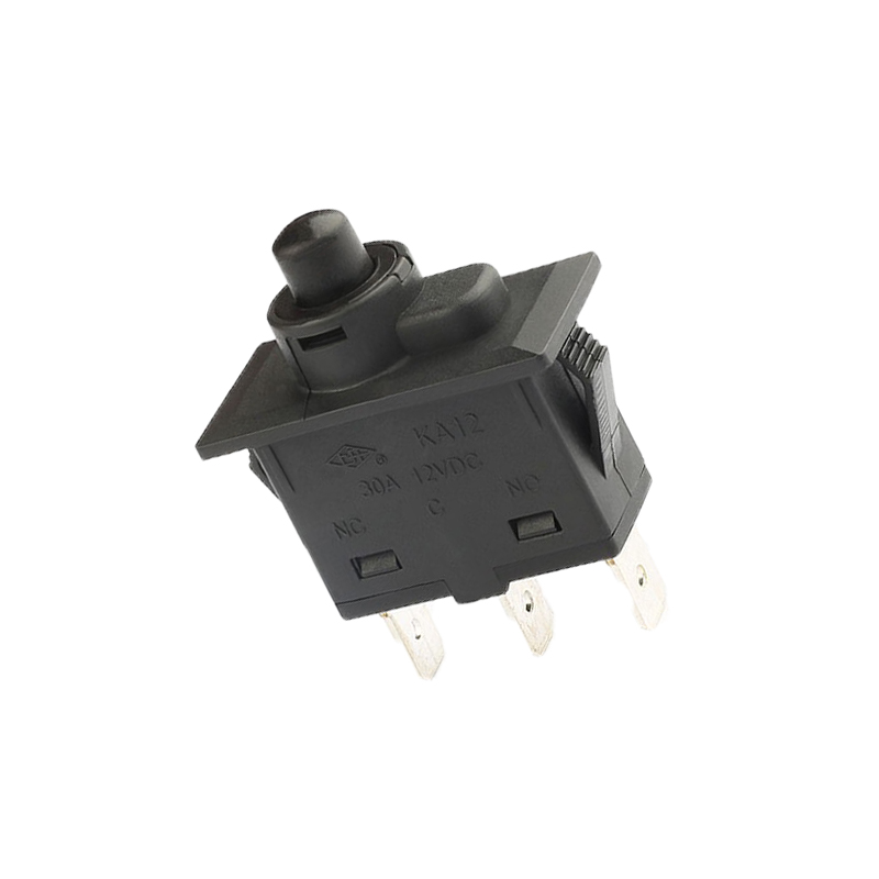 Good quality black shell 3 position 12V DC push button switch for refrigerator