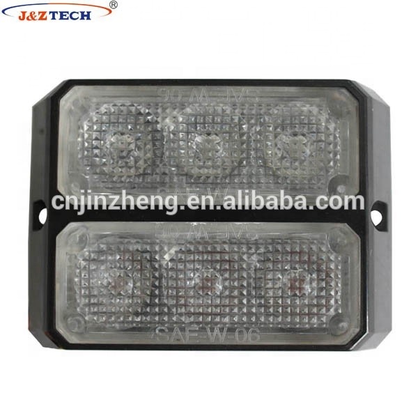 Quite bright long using two rows 18w amber led strobe lightheads for car