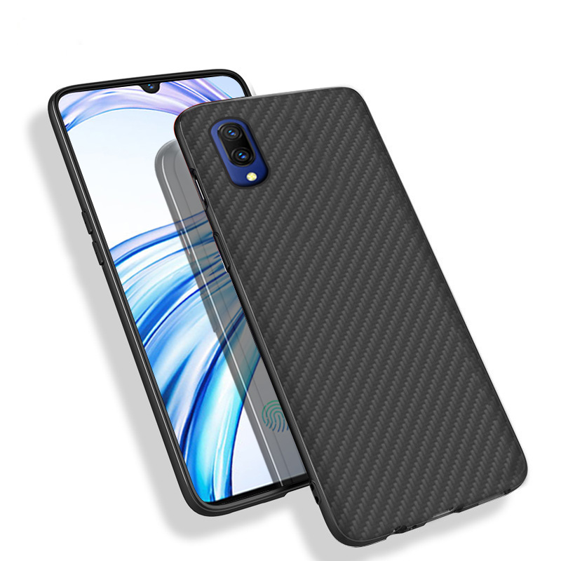 Matte Finish Carbon Fiber Textured Light Thin Shock Absorbing Bumper Skin hard case For Vivo X23