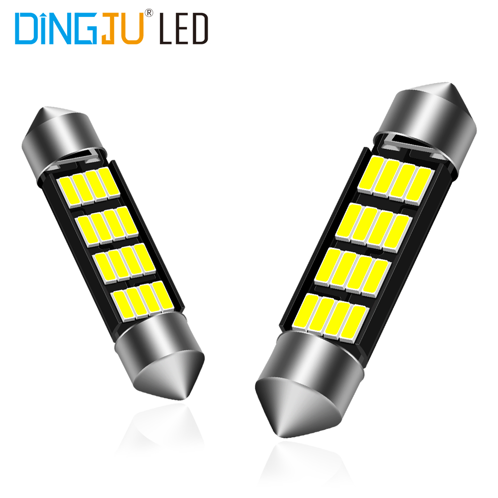 Factory Price Wholesale 12v 51lm Festoon Canbus C5w 16smd 4014 Led Error Free Bulbs Reading Lamp Lighting Bulb For