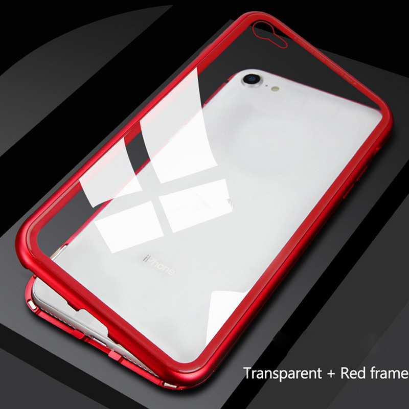 360 Metal frame flip phone cover explosion Single-side Glass Magnetic case For Iphone xs max