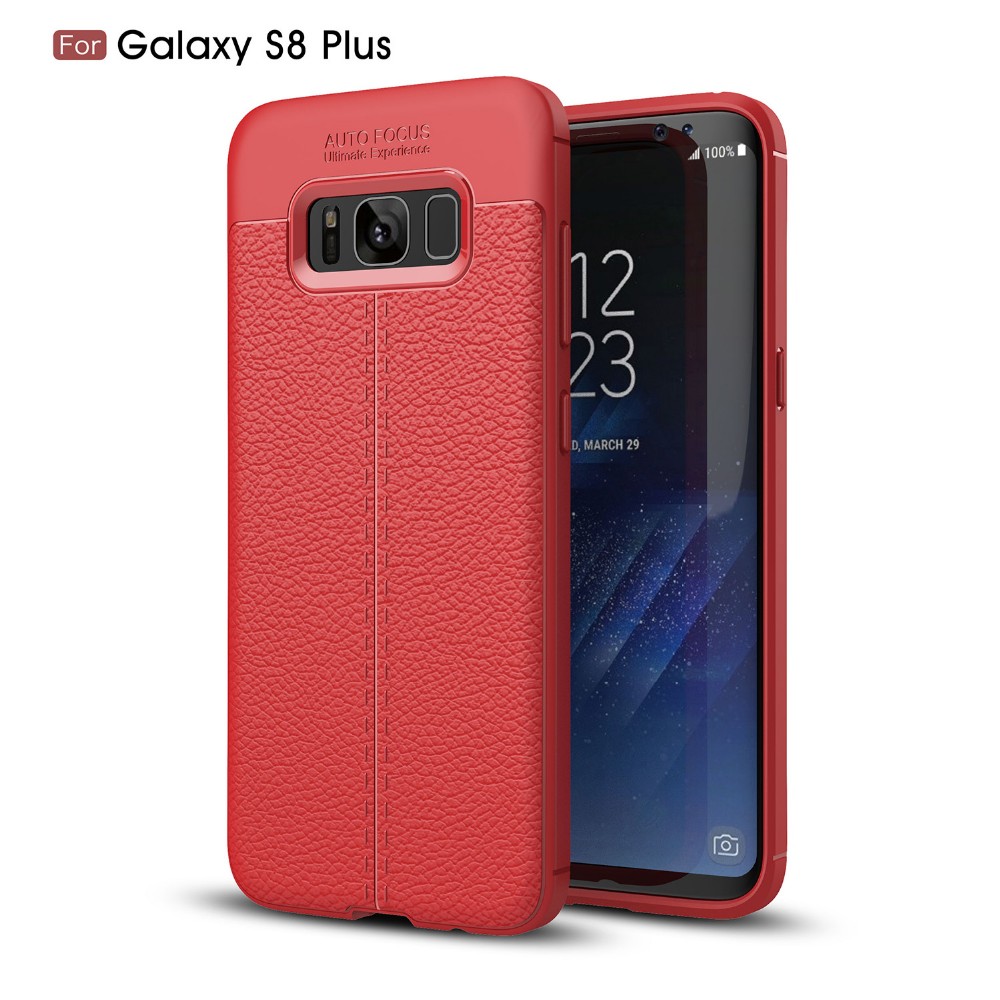 2017 New Design Carbon Fiber Lichee PatternFor Samsung Galaxy S8 S8 Plus Soft TPU Case For Samsung Galaxy S8 Plus