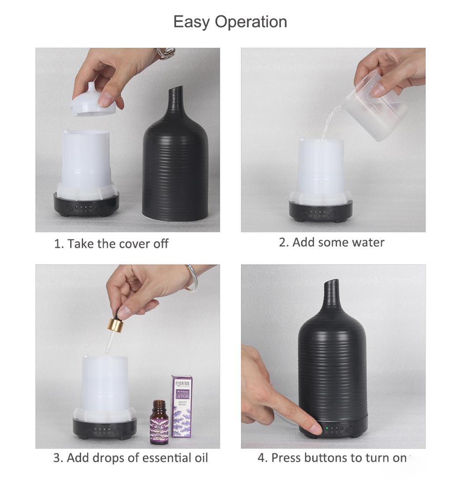 Aroma Ceramic Flower Diffuser Ceramic Car Reed Diffuser with Ceramic Vase