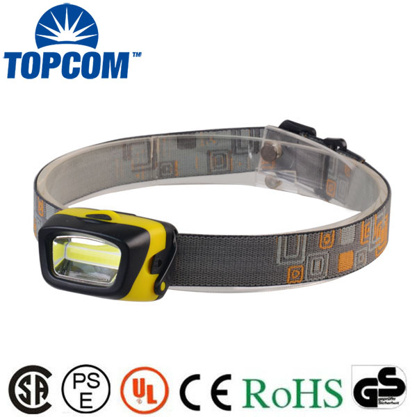 Plastic adjustable head lamp 3w cob led running headlamp