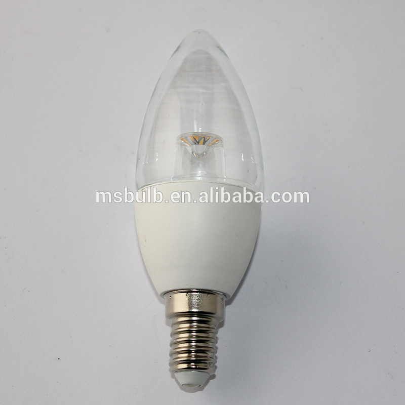 wholesale China light Guide pillar glass led flame light C35 e14 6w led lamp 470lm