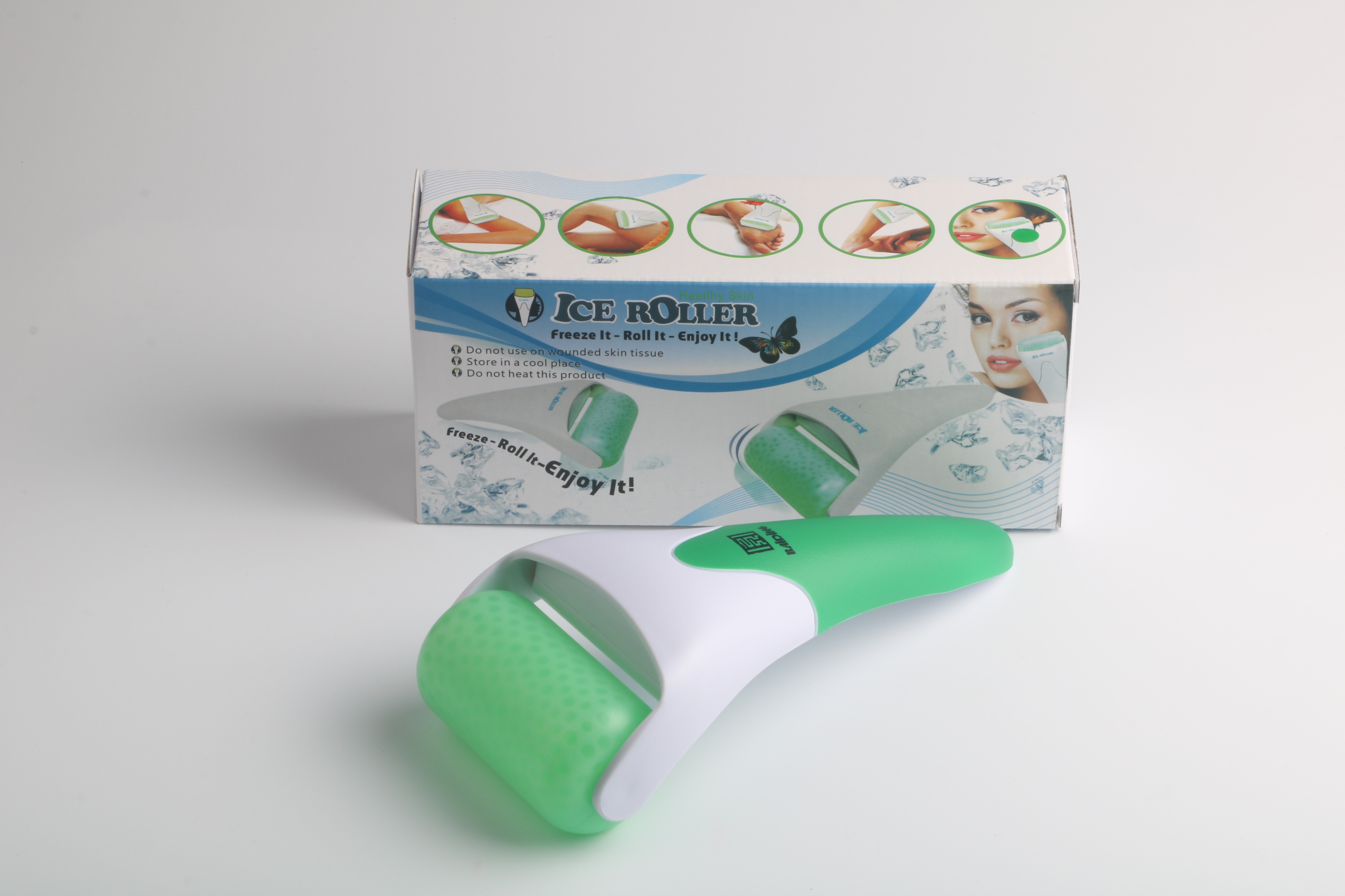 Skin facial massage ice roller skin cooling roller for anti wrinkle and lifting