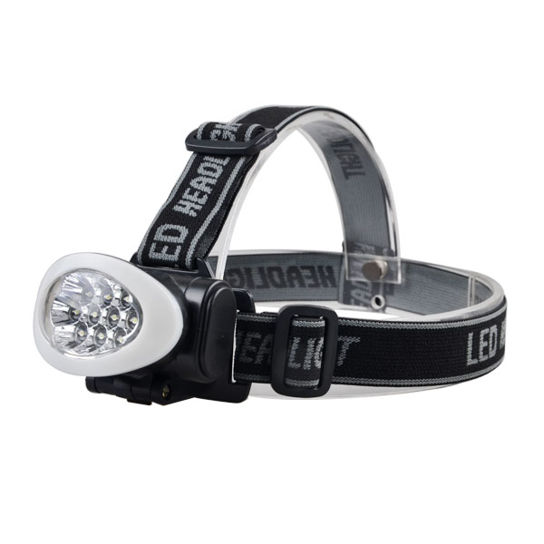 Promotions Cheap Dry Battery Plastic 10 LED Camping Headlamp