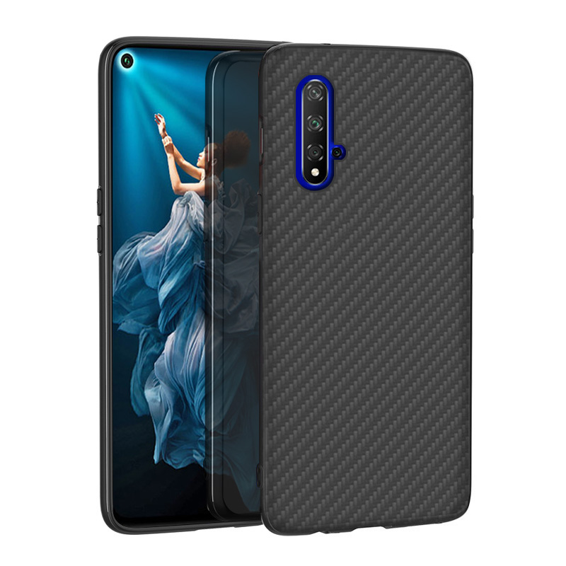 Premium Carbon Fiber  Case Full Sides Protective Shell Back shockproof Cover Design For Huawei honor 20